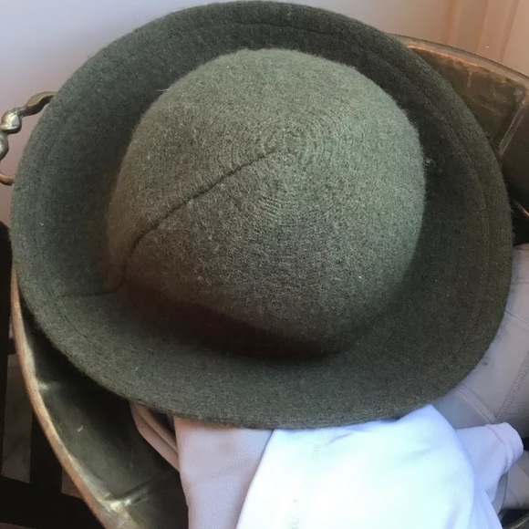New Free People Devon wool bucket hat green Maeve - Picture 7 of 8